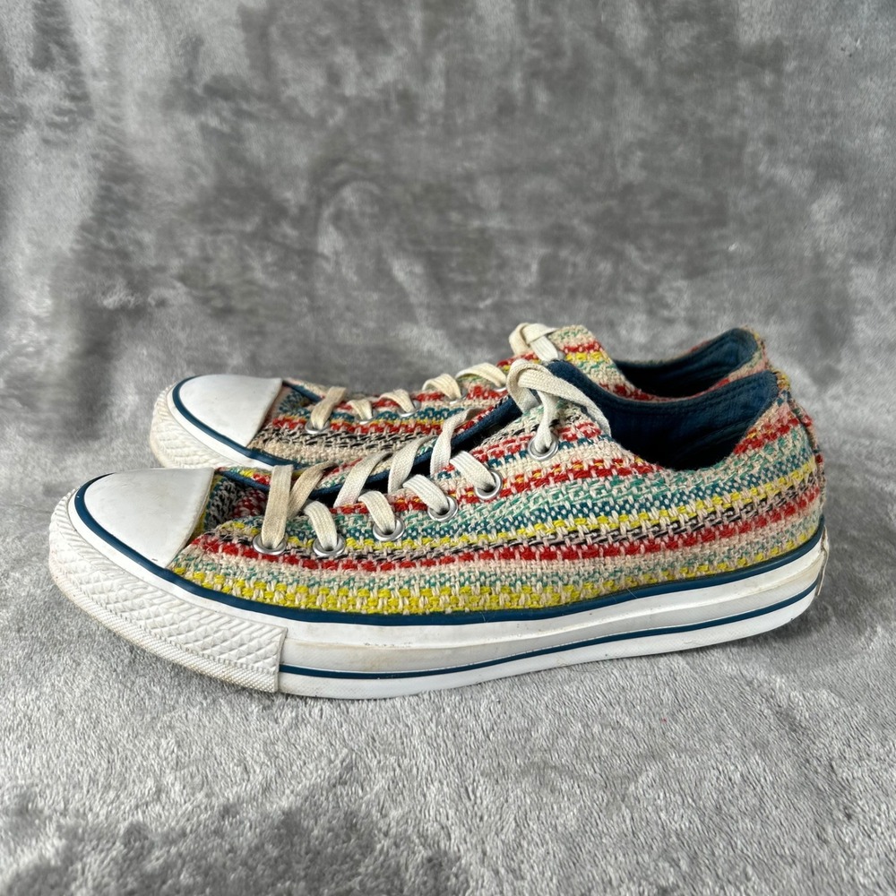 Converse Chuck Taylor All Star Multi Color Woven Baja Stripe Low Top Womens 9 - Picture 12 of 13